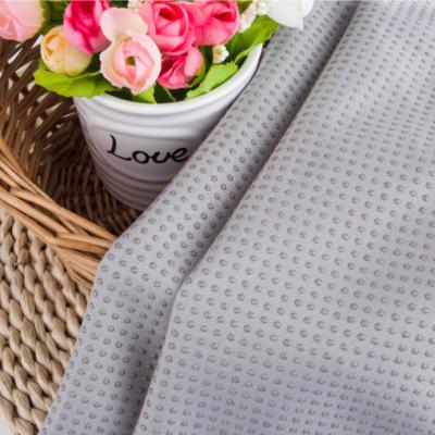 China Korea Market Waterproof Polyester Dotted Anti Non Slip Resistant Fabric For Slippers And Shoes PVC Yoga Sofa Mat Fabric for sale