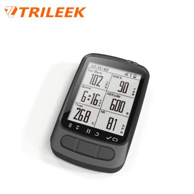 China Trileek GPS Bike Computer Ble Ant+ Wireless Cycling Computer Real Time Tracking Data for sale