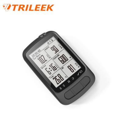 China ANT+ Wireless BLE5.0 Heart Rate Monitoring /Cadence/Speed/Calories/Distance/Time/Elevation Trileek GPS Cycle Computer for Recycling Monitoring for sale