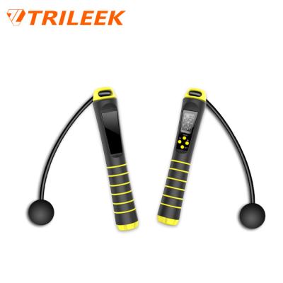 China Aerobic Training Trileek Digital Weighted Jump Rope with count and time functions for workout and training for sale