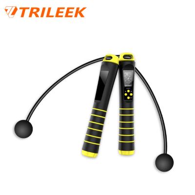 China Trileek Aerobic Training Smart Jump Rope With Weighted PU Covered Steel Wire Rope For Aerobic Training for sale