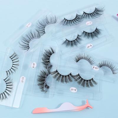 China False 3d Mink Eyelashes Wholesale Silk 3D Eyelash Style High Quality Handmade Eyelash With Custom Packing for sale