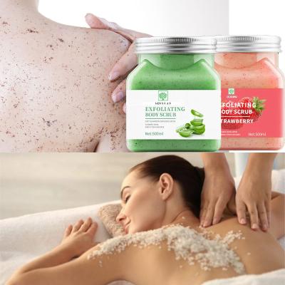 China Exfoliator OEM 300G Vegan Fruit Body Scrubs Cleaning Whitening Exfoliate Sugar Hand Foot Face Scrub for sale