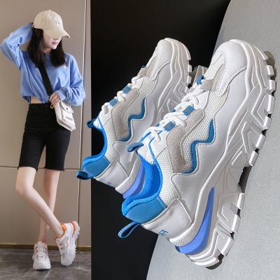 China Lightweight Women's Chunky Sneakers Fashion 2021Women's Platform Sneakers Lace Up Vulcanize Shoes Feminine Dad Women Shoes Girls Shoes Sneakers for sale