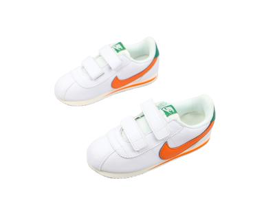 China 2021 waterproof new fashionable breathable white orange color for children shoes sneaker for sale