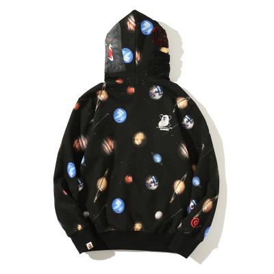 China New autumn/winter antibacterial heavy cotton hoodies men printed casual hooded sweatshirt hoodie with zipper for sale