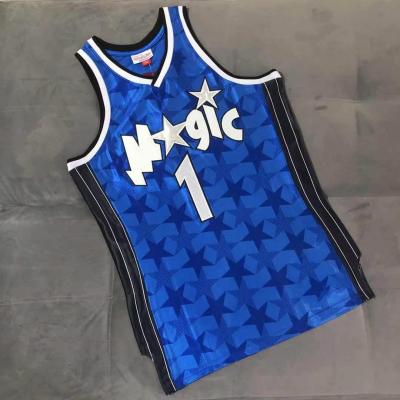 China Wholesale Antibacterial High Quality Blue Color Comfortable Basketball #1 Basketball Tank Top For Men for sale