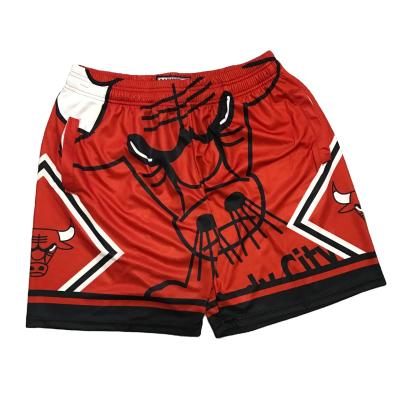 China Custom Logo Quick Dry Breathable Mesh Antibacterial Sublimated Red Mens Basketball Abbreviations Mens for sale