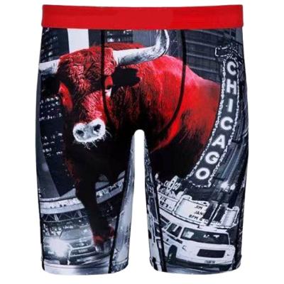 China Antibacterial Printed Sports Men's Underwear Comfortable Sports Shorts Men's Briefs Stylish Style Boxer Shorts Boxer Briefs for sale