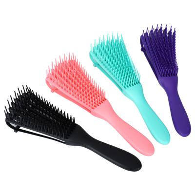 China Multifunctional Detangling Hair Brush Comb for Natural Black Curly Hair for Afro America 2A to 4C Texture Waves for sale