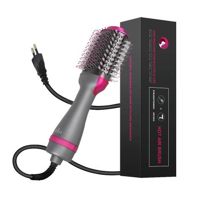 China NEW Ionic One Step Negative Ion 1200w 3 in 1 Blow Hair Dryer Brush Straightener Curling Comb and Hot Styler Volumizer Airbrush for sale