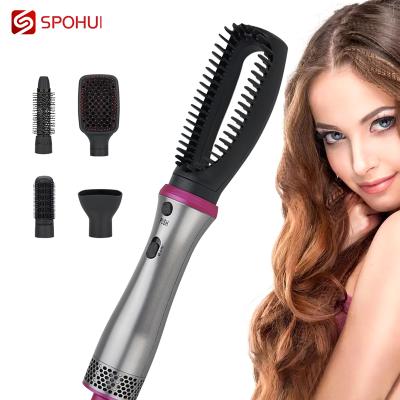 China Professional Home Barber Shop Hair Dryer Brush Hot Air Comb Styling Hair Curler Custom Logo for sale