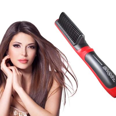 China All Ceramic Hair Straightener Hot Brush Comb Electric Hair Striaghtener Comb for sale