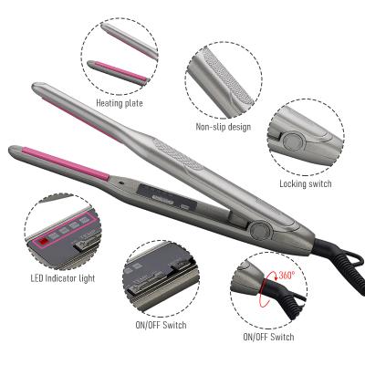 China Professiona Private Label Mini Pencil Flat Iron Logo Outdoor Hair Straightener for sale