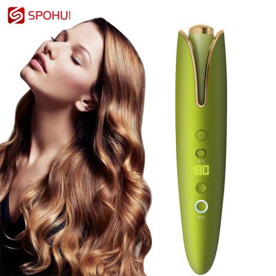 China Electric Portable Ceramic Cordless Automatic Iron Hair Curler Cordless Hair Curler for sale