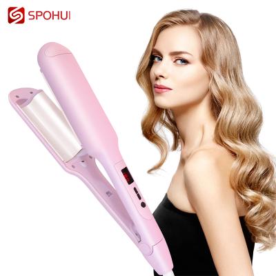 China Curler Hair Curler Hair Curling Iron Wave Iron Splint Ceramic Liquid Crystal Ironing Hair Curler New for sale