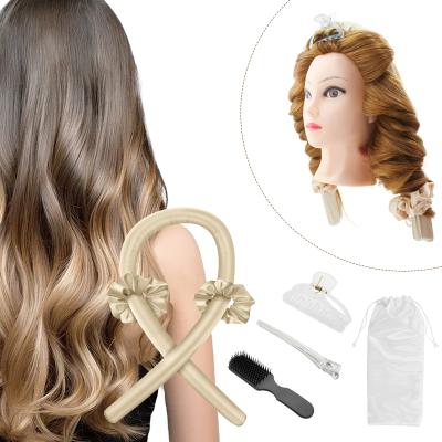 China NEW Luxruy Hair Curler Silk Heatless Curling Ribbons and Silk Scrunchies Set for sale