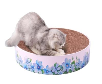 China Amazon Stump Type Sustainable Hot Sale Goods Recyclable Paper Cardboard Cat Scratcher With Catnip for sale