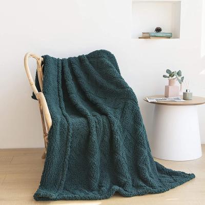 China Anti-static single lambswool blanket with striped pattern super soft blanket is soft and comfortable for bed and sofa in all seasons for sale