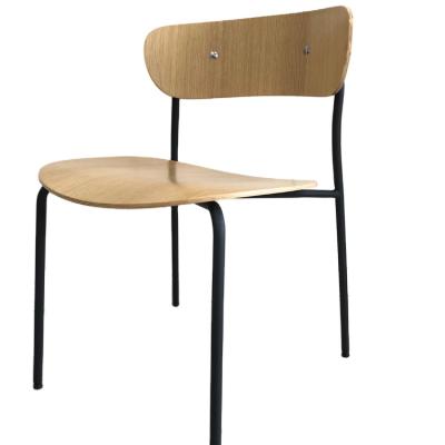 China Other cheap for morden restaurant wood and metal leg restaurant dining chair for sale