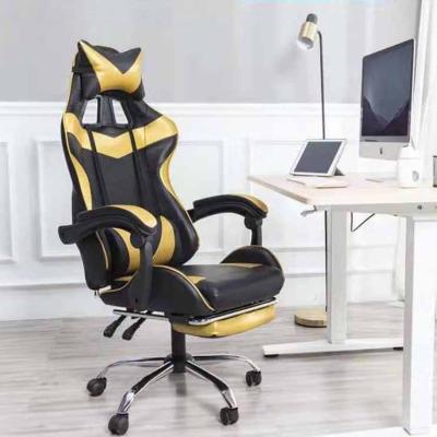 China Other computer gaming chair with funky elaborate luxury cyan footrest and white and black massage gaming chair for kids for sale