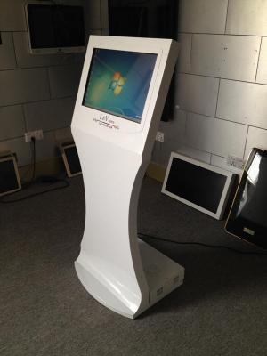 China White 19 Inch Multimedia Kiosk 800:1 Contrast With 2pt Infrared Touchscreen for sale