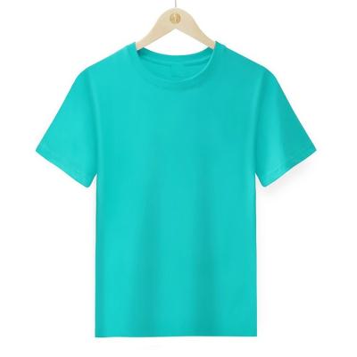 China QUICK DRY Customized Blank Color Classic Cotton Regular Fit Shorts Sleeved Rounded Neck T-Shirt for sale