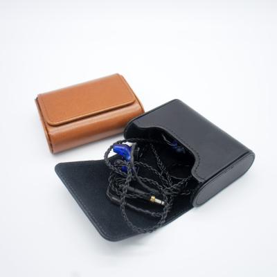 China Classic Hot Sale SPECARE Earphone USB Cable Small Storage Leather Pouch for sale