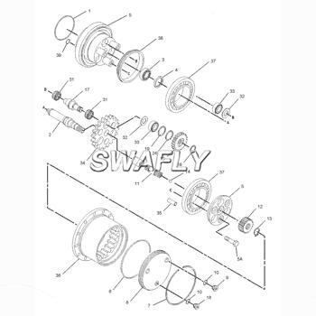 China SWAFLY Machinery Repair Shops Hot Selling Spare Part 1719333 Cover Final Drive Unit 171-9333 New For 307B 307C 308C Excavator for sale