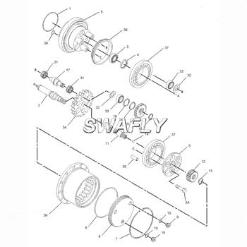 China Machine Repair Shops SWAFLY 1719334 Final Shaft Drive Unit 171-9344 for Part 307B 307C 308C Excavator for sale