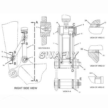 China Genuine SWAFLY Machinery Repair Shops New 307C 308C Excavator Spare Parts 1807810 Pin On Hot Sale for sale