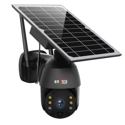 China NIGHT VISION Security Outdoor Waterproof Surveillance Solar Panels 2mp PTZ Two Way Audio Dome Network Camera for sale