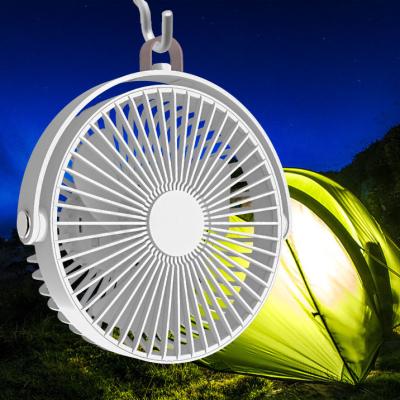 China Outdoor rechargeable mini outdoor ceiling mini battery Small rechargeable with led light stand tripod desk foldable camping fans for sale