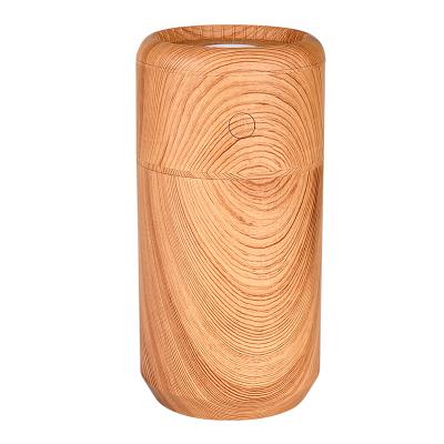 China Car Wholesale Mini USB car diffuser portable bottle ultrasonic led night light wood air humidifier for sale