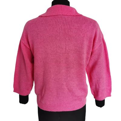 China Custom Women's Anti-Wrinkle Winter Nylon/Acrylic Collarless Cardigans Knitwear Sweater Women's Winter for sale