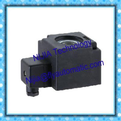 China Professional DIN4.8 Magnetic Coil 24V DC 220V AC Solenoid Coil in Black for sale