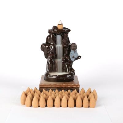 China Professional Manufacture Waterfall Backflow Incense Cone Backflow Incense Cone Backflow Incense Cone Kitchen Natural Non-Toxic Sandalwood Chinese Incense for sale