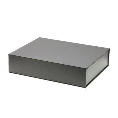 China Recyclable Black Color Rigid Flat Magnetic Folding Gift Boxes For Packaging for sale