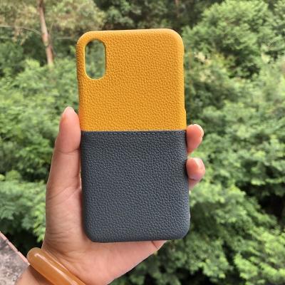 China Shockproof Pebble Leather Phone Case with Credit Card Holder Card Slot for iPhone 11 for sale