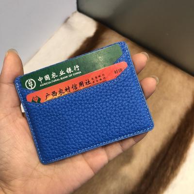 China High Quality Cowhide Leather Credit Card Holder Genuine Leather Card Holders for sale