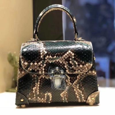 China Shoulder bag luxury women's handbag for python handbag, real python skin handbag for sale