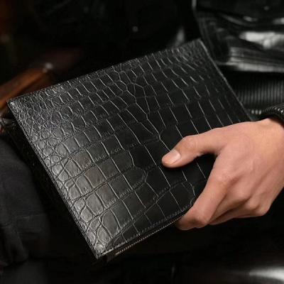 China Dress crocodile skin bag for men's crocodile bag, genuine leather clutch for sale