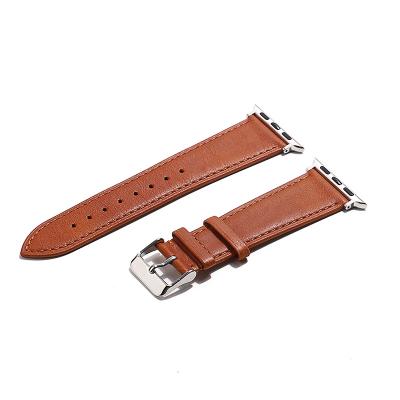 China Leather Smart Single Tour Leather Watchband For Apple Watch Genuine Leather Band 38mm 40mm 42mm 44mm for sale