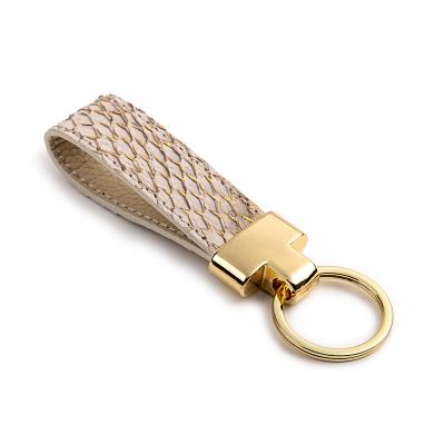 China Fashion Key Chain Fish Circle Hot Sale Leather Custom Key Ring For Business Gift Souvenir for sale