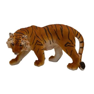 China 2021 artificial new item polyresin walking yellow tiger figurine for sale