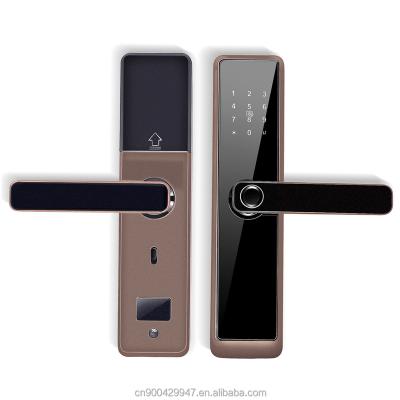 China Russia wifi Tuya apartment fingerprint door lock automatic smart lock smart door lock with key for sale