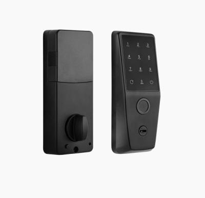 China Luxury Apartment Fingerprint Password Unlock Slim Intelligent Double Button Deadbolt Cylinder Lock for sale