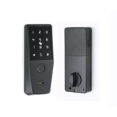 China Apartment factory price brass door deadbolt lock with electric timer dead bolt waterproof smart for sale