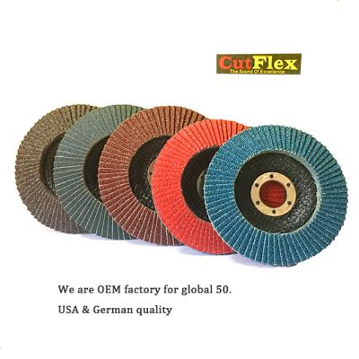 China 4.5 Inch Zirconia Corundum Fin Disc Grinding Wheel Fin Polishing Sanding Disc Grit 40/60/80/120 for sale