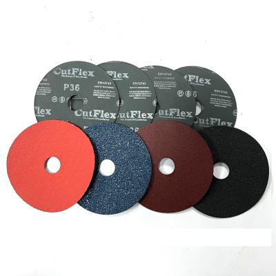 China CUTFLEX Stainless Steel Zirconia A/O 3m Stainless Steel Fiberglass Disc Ceramic Abrasive Grinding Wheel Polishing Sanding Disc for sale